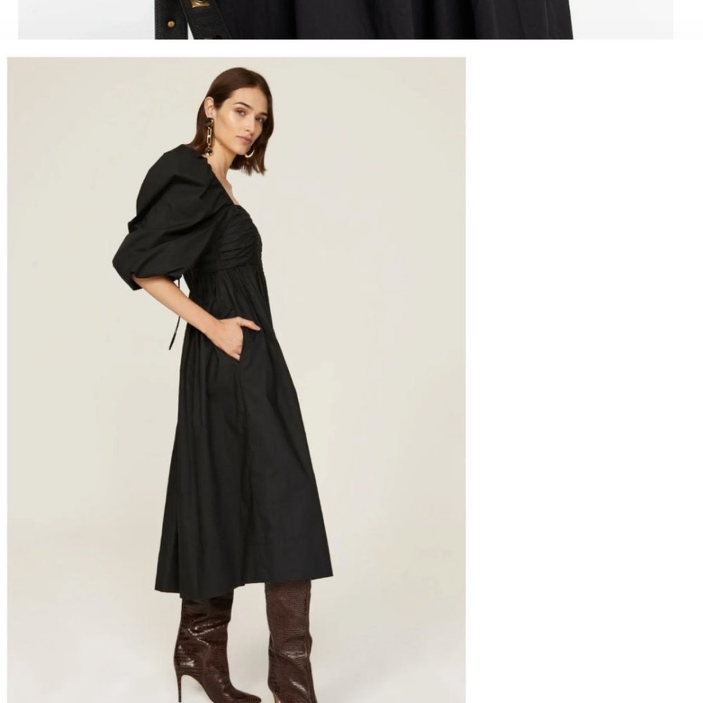 ULLA JOHNSON Lelani cotton poplin midi dress